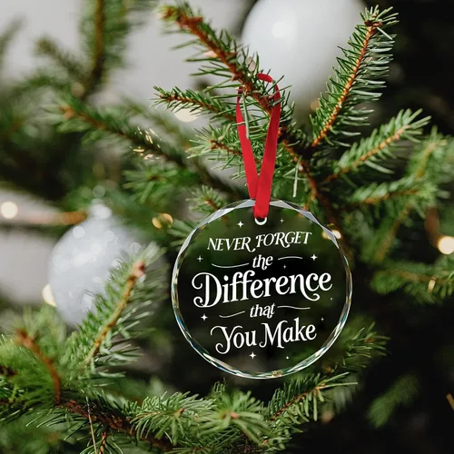 Vista 5 de Regalos para Jefes Nunca Olvides La Diferencia Que Haces Adorno Agradecimiento - Navidad para Empleado, Compañero de Trabajo, Enfermera, Adorno
