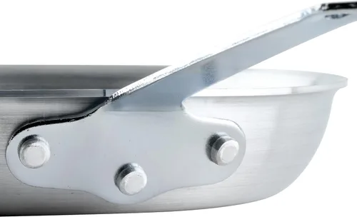 Vista 4 de Winco Sartén/sartén de aluminio de grado comercial, acabado natural, 10 pulgadas
