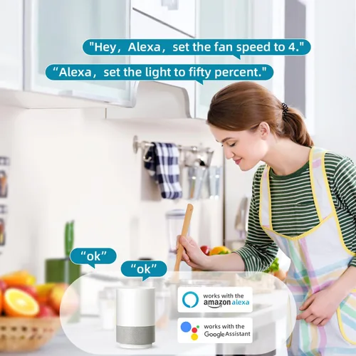 Vista 9 de Sofucor Ventilador de techo inteligente de 66 pulgadas con luces y control remoto, moderno ventilador de techo con control de aplicación, compatible