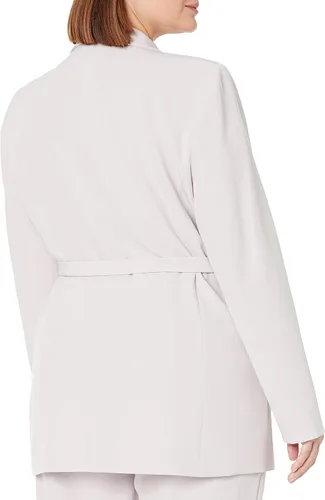 Vista 5 de The Drop Blazer con cinturón frontal cruzado Ren para mujer