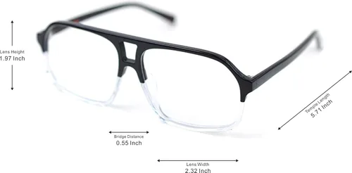 Vista 5 de J&L Gafas Retro Marco Grande Unisex Gafas Frame8896