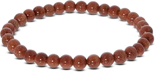 Vista 150 de Gem Avenue Handmade Round Bead Stretch Bracelet Unisex Natural Stone Beaded Jewelry for Men & Women, Elastic Wristband for Daily Wear
