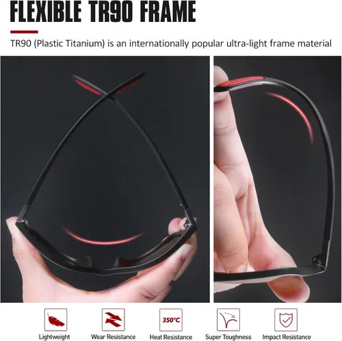 Vista 3 de GQUEEN - Lentes de sol polarizados para hombres y mujeres, marco flexible TR90, para conducir, pesca, ciclismo, senderismo, golf, deportes