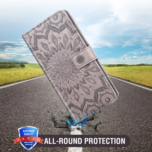 Vista 7 de Funda de teléfono para Xiaomi Redmi 9A Redme 9i Wallet Carcasas con protector de pantalla de vidrio templado y cubierta delgada de cuero con tapa