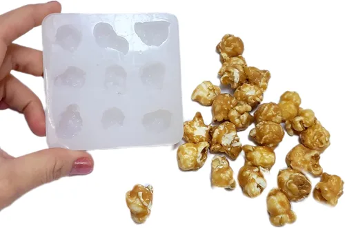 Vista 5 de Molde de silicona para palomitas de caramelo - Molde para hacer velas - Molde de resina - Molde de jabón - Molde flexible realista NC083