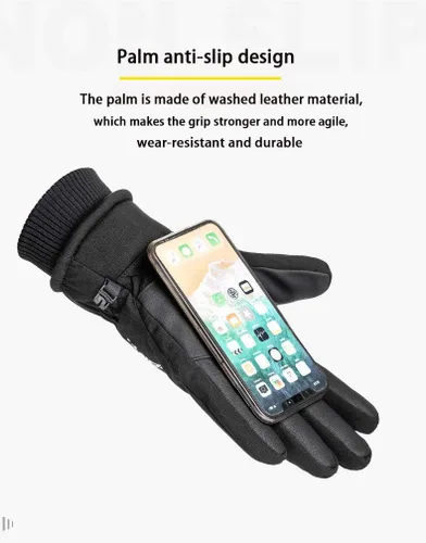 Vista 8 de Guantes de invierno hombres mujeres corriendo pantalla táctil guantes impermeable a prueba de viento frío cálido montar esquí escalada bicicleta