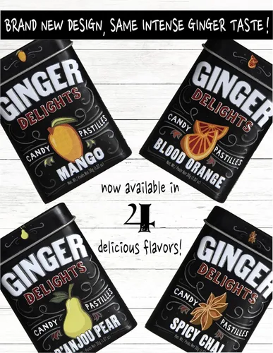 Vista 4 de Big Sky Ginger Delights - Mentas de naranja sanguina, paquete de 12