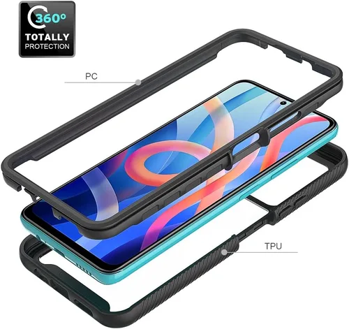Vista 2 de Funda para Xiaomi Redmi Note 11 5G 21091116AC, funda protectora anticaída y absorción de golpes para Xiaomi Redmi Note 11T 5G 21091116AI/Poco M4 Pro