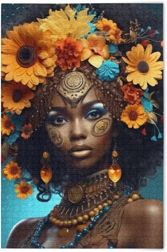 Vista 27 de Rompecabezas de 1000 piezas para adultos American African Black Girl Wood Puzzles Educativo Cerebro 21216876 Chica negra africana americana 21216876