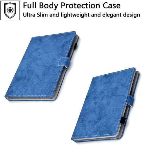 Vista 6 de Funda universal de piel sintética para tablet de 7 pulgadas, con bolsillo para tarjetero para Samsung Galaxy Tab A 7.0, Tab 3/E Lite 7, Tab 2/3/4