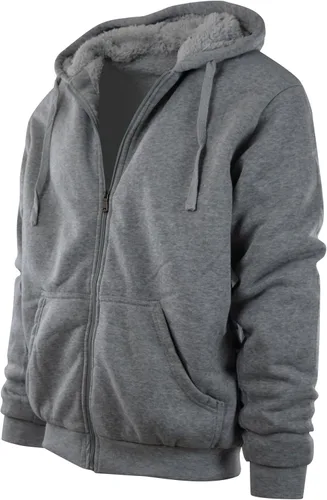 Vista 2 de ChoiceApparel Sudadera con capucha básica de forro polar con cremallera completa para hombre