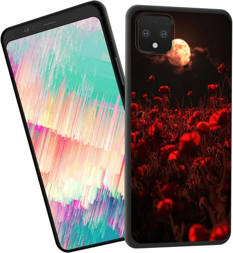 Vista 89 de for Google Pixel 4 XL Case,Slim Shockproof TPU Soft Rubber Silicone Cover Phone Case for Google Pixel 4 XL,Blue Skull Headphone