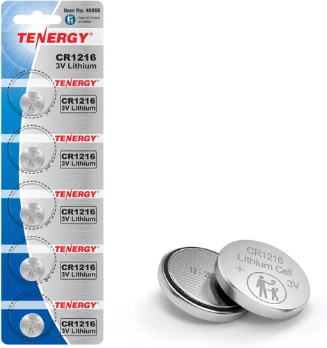 Vista 9 de Tenergy Batería de botón de litio CR1216 de 3 V, para relojes, mini luces LED, termómetros de frente, 10