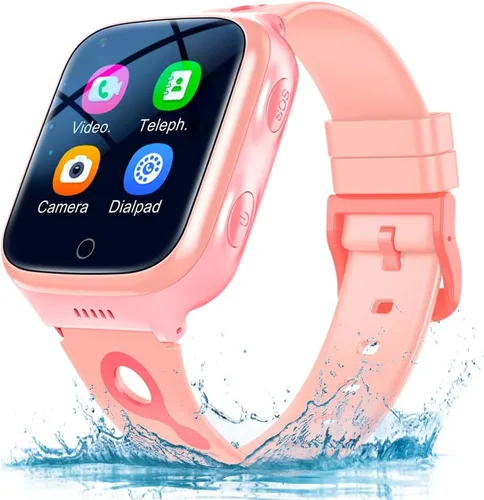 Vista 7 de TEZILON 4G - Reloj inteligente con GPS para niños y niñas Azul