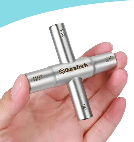 Vista 3 de DURATECH Juego de llaves Sillcock de 4 vías y llave de tubo resistente de 8 pulgadas