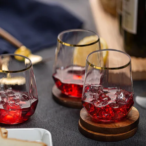 Vista 8 de Lueumxc Paquete de 40 copas de vino de plástico, vasos de vino desechables de origami de 12 onzas, vasos de cóctel de plástico transparente