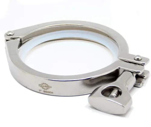 Vista 16 de Tri Clamp 0.5-0.75" Acero inoxidable 304 Heavy Duty Sanitaria Abrazadera Solo Pin con Junta de Silicona