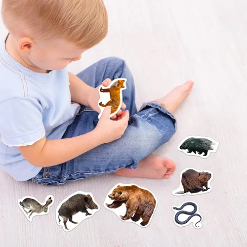 Vista 6 de Forest Photo - Imanes para niños pequeños, 20 animales magnéticos para nevera