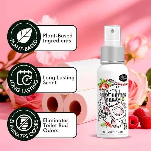 Vista 2 de Clean-n-Fresh Spray para Inodoro, Paquete Variado de 8.5 Onzas Líquidas con 5 Unidades - Cítricos, Hibisco, Lavanda, Eucalipto, Coco de Playa