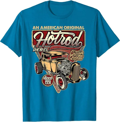 Vista 9 de Camiseta vintage Hot Rod Speed and Power para hombre Asphalt Grey