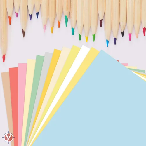 Vista 2 de Papel de color pastel azul – Ideal para artes y manualidades e impresión de papelería – 8.5 x 14 pulgadas (tamaño menú/legal) – Bono de 20 libras