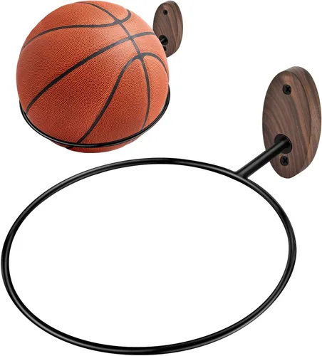 Vista 10 de Soporte de pared para baloncesto, múltiples bolas de almacenamiento, decoración de pared para baloncesto, fútbol, voleibol, colección de voleibol