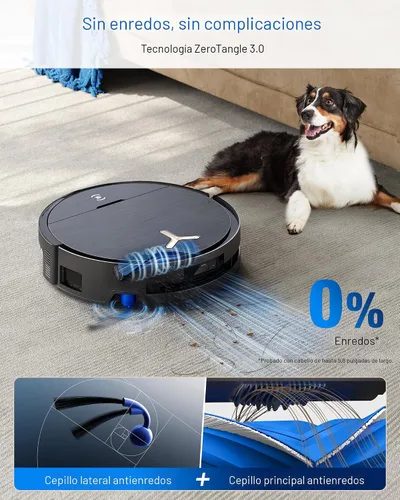 Vista 6 de ECOVACS DEEBOT X9 PRO Omni Robot Aspirador y Fregasuelos, 16,600Pa de succión potente, fregona OZMO con rodillo autolavable instantáneo, ZeroTangle