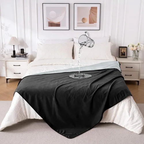 Vista 13 de QiyI Manta Impermeable para Cama Sofá Sillón, Pequeña Lavable Reversible y Reutilizable Manta Decorativa para Mascotas Perro Gato, Cubierta de Sofá