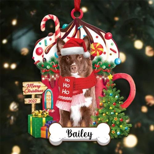 Vista 45 de Amantes de los perros de Navidad – Navidad de perros disponibles para muchos perros Shi Tzu – Adorno con forma personalizada, adorno de Navidad