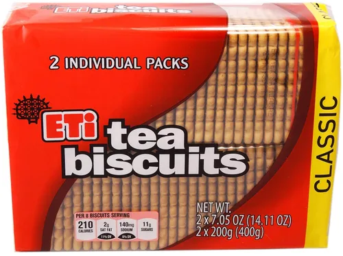 Vista 3 de Eti Galletas de té 2 x 2 paquetes (4 mangas envueltas individualmente), 28.22 oz, (28.2 onzas en total)