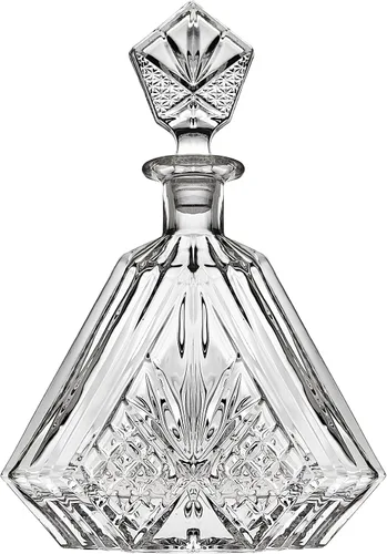 Vista 3 de Decantador de Whisky para Licor Scotch Bourbon o Vino, Corte Irlandés Triangular - 25.4 fl oz