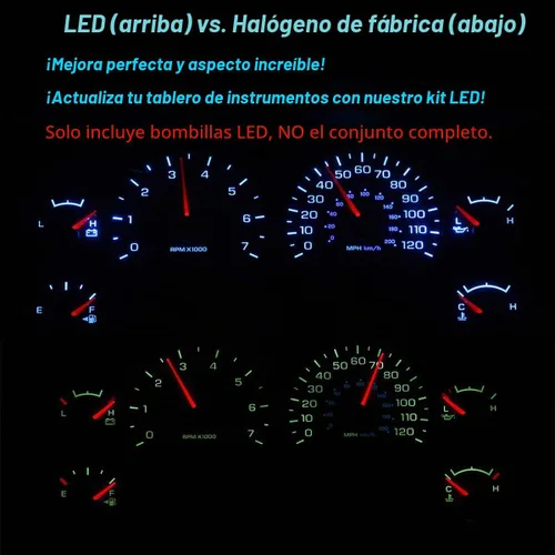 Vista 2 de HERCOO Bombillas LED azules para medidor de instrumentos, velocímetro, compatible con Dodge Ram 1500 2500 3500 2002-2006