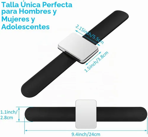 Vista 2 de Coitak 3 pulseras magnéticas con soporte de alfiler, pulsera de costura magnética