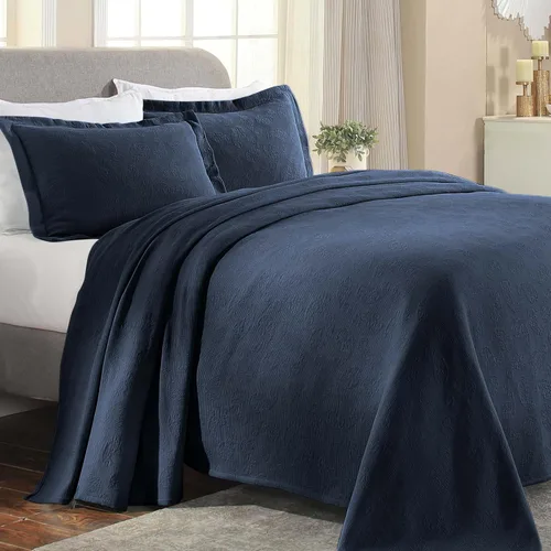 Vista 11 de Superior colcha de una plaza de jacquard y matelasse 100 % algodón de alta calidad, turquesa, individual, Agua (Aqua), gemelo Juego de colcha