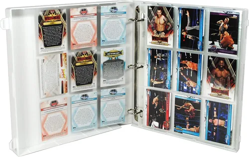 Vista 5 de UniKeep WWE WrestleMania - Carpeta de almacenamiento de tarjetas coleccionables con temática de WWE - Viene con 20 páginas de tarjetas