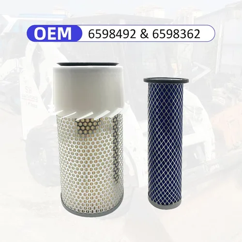 Vista 7 de 6598492 y 6598362 Kit de filtro de aire exterior y filtro interior para cargadores y excavadoras Bobcat 641 741 7753 843 1213 S130 T140 1600 325