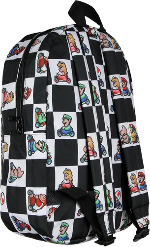 Vista 4 de Bioworld Super Nintendo Mario Kart - Mochila de viaje para portátil de 8 bits