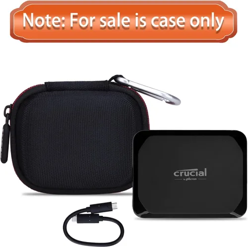 Vista 7 de LTGEM - Funda para SSD portátil Crucial X9/X10/X10 Pro Negro