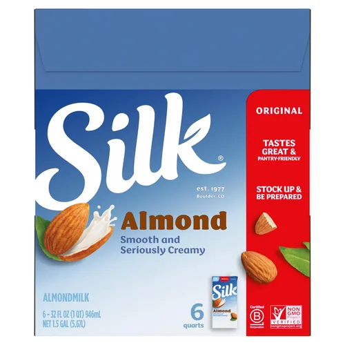 Vista 10 de Silk Pure Almond Original, 32 oz cajas de aséptica (paquete de 6)