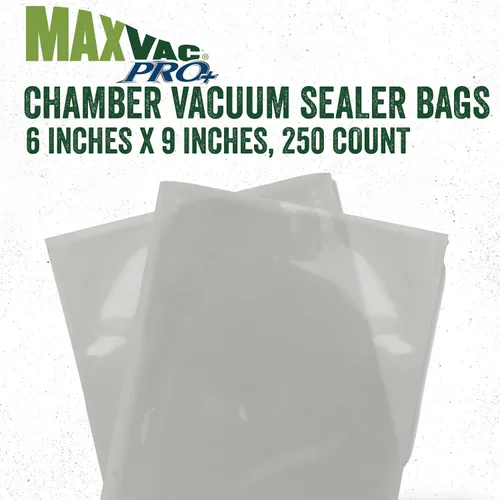 Vista 2 de LEM Productos MaxVac Pro Bolsas selladoras al vacío de cámara, 6" x 9", 250