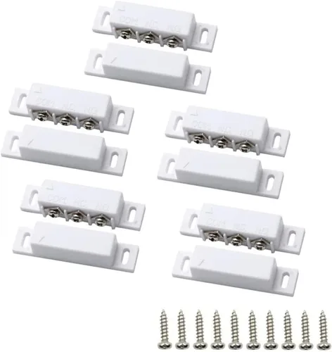 Vista 6 de Interruptor magnético MC-31B NC/NO de montaje en superficie con cable para ventana de puerta, interruptor magnético de puerta, sensor de contacto