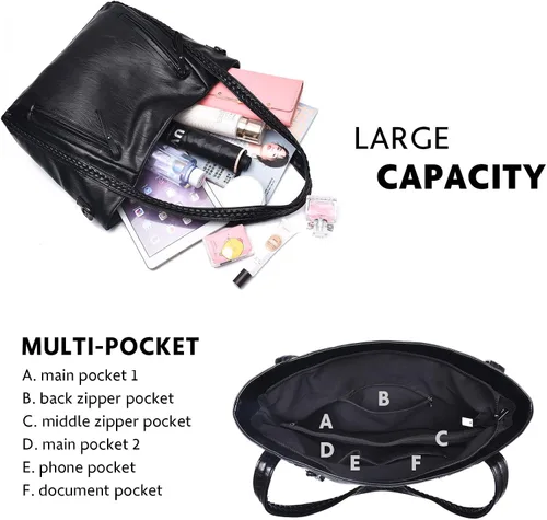 Vista 4 de synen para mujer bolsos funda señoras bolso de hombro de bolsos bolsas bolso bolsa