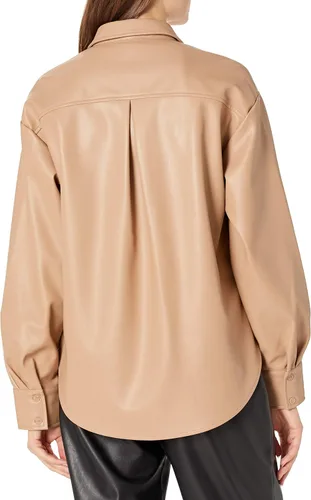 Vista 2 de The Drop Chaqueta larga de piel sintética Lisadnyc para mujer