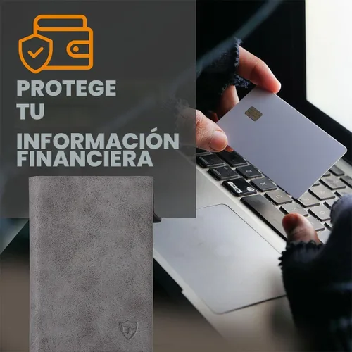 Vista 8 de Conceal Plus - Cartera desplegable para hombre, tarjetero delgado RFID Piel sintética - Gris y titanio