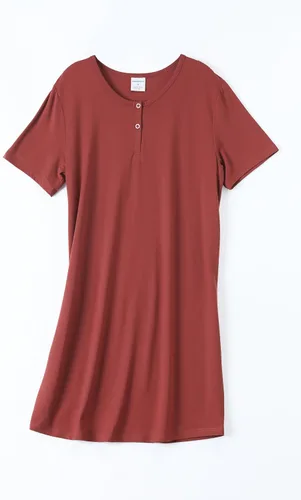 Vista 4 de CONOMAX Paquete de 3 camisones suaves para mujer, camisón de manga corta para dormir, ropa de dormir
