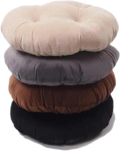 Vista 5 de Augld Paquete de 2 Cojines para Taburetes de Bar con Banda Elástica Cubierta de Taburete 12 Pulgadas Beige