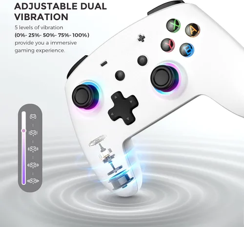 Vista 3 de Controlador de interruptor, controladores inalámbricos Pro para SwitchSwitch LiteSwitch OLED, ECHTPower Switch Remote Gamepad con Joystick