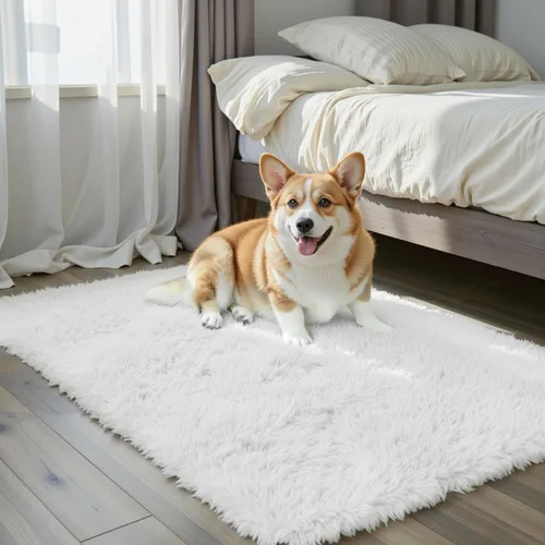 Vista 37 de Alfombras pequeñas de 2 x 3 pies, alfombra negra para dormitorio, alfombra moderna de pelo largo, alfombra pequeña, alfombra de noche esponjosa