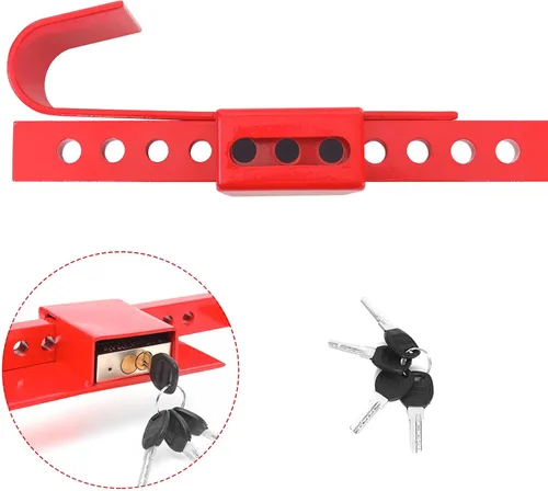Vista 3 de Cerradura de puerta de carga de acero resistente/cerradura de contenedor de envío estándar con 4 llaves Rango de ajuste: 12-1/2" - 18-7/8