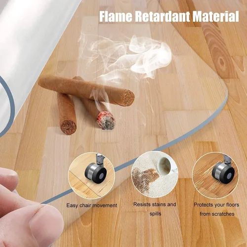 Vista 6 de Protector de suelo transparente para suelos de madera dura/alfombras, 24 32 48 56 72 80 88 96 pulgadas, vinilo plástico XL entrada corredor